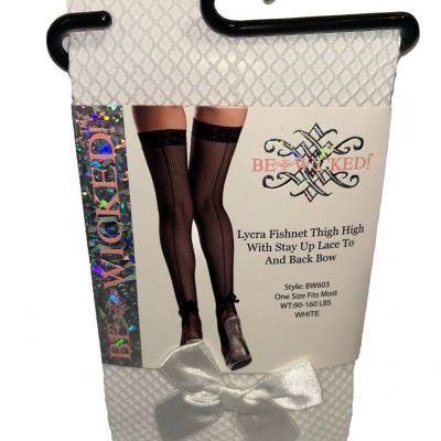 Be Wicked Women's Fishnet Thigh High One Size Fits Most 90-160 lbs